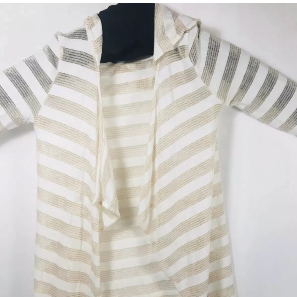 Unique Needle and thread hooded cardigan. Gold